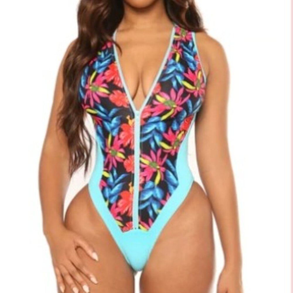 NEW TROPICAL SURFER ONE PIECE SWIMSUIT